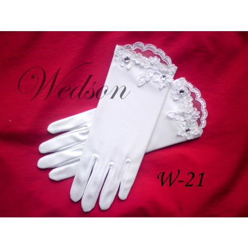 Rękawiczki komunijne- dziewczęce W-21