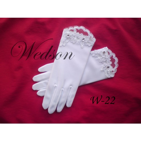Rękawiczki komunijne- dziewczęce W-22