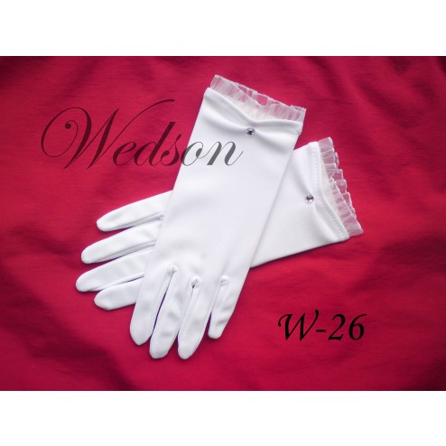 Rękawiczki komunijne- dziewczęce W-26