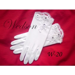 Rękawiczki komunijne- dziewczęce W-20