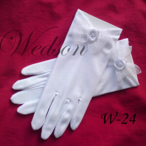 Rękawiczki komunijne- dziewczęce W-24-0
