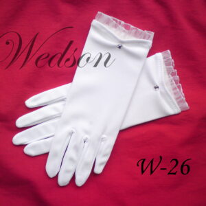 Rękawiczki komunijne- dziewczęce W-26-0