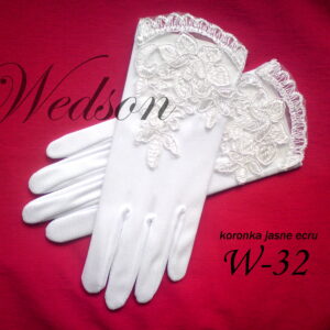 Rękawiczki komunijne- dziewczęce W-32-0