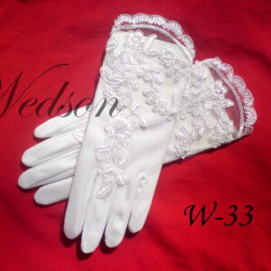 Rękawiczki komunijne- dziewczęce W-33-0